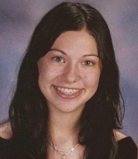 Girl smiling in Yearbook photo