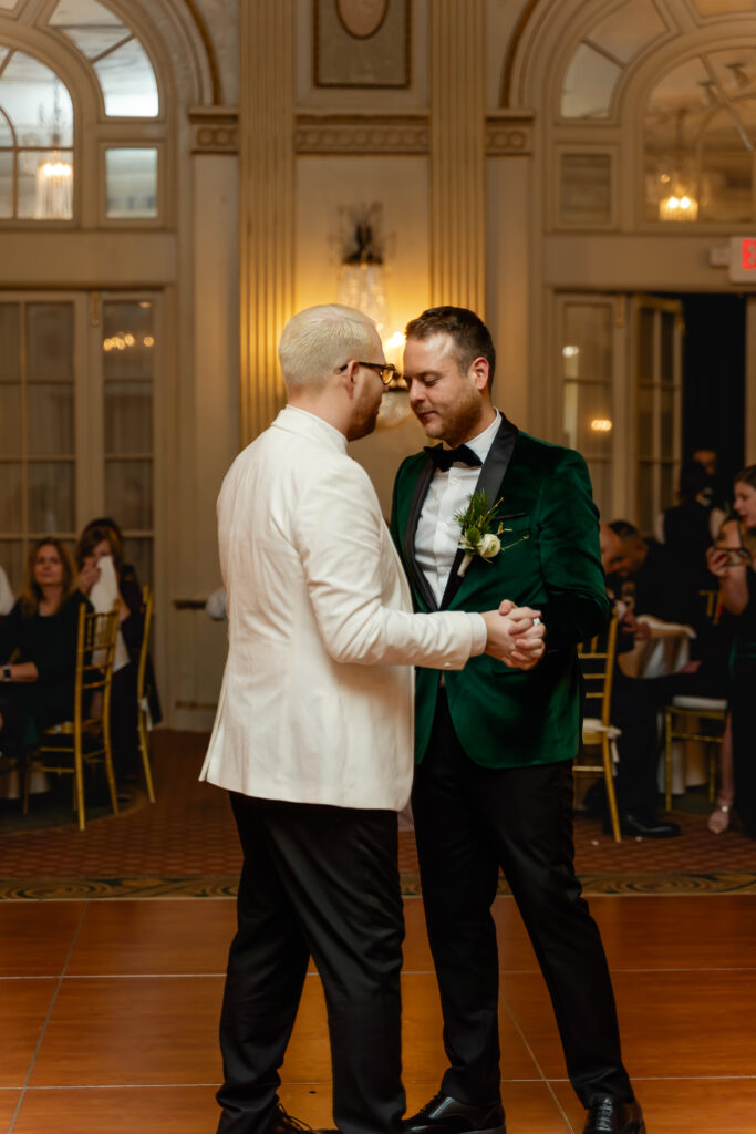 Jared and Matthew share their first dance