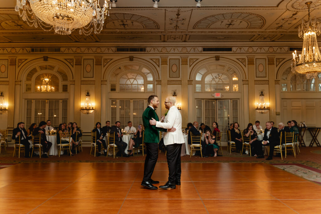 Jared and Matthew share their first dance