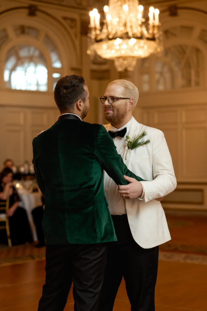 Jared and Matthew share their first dance