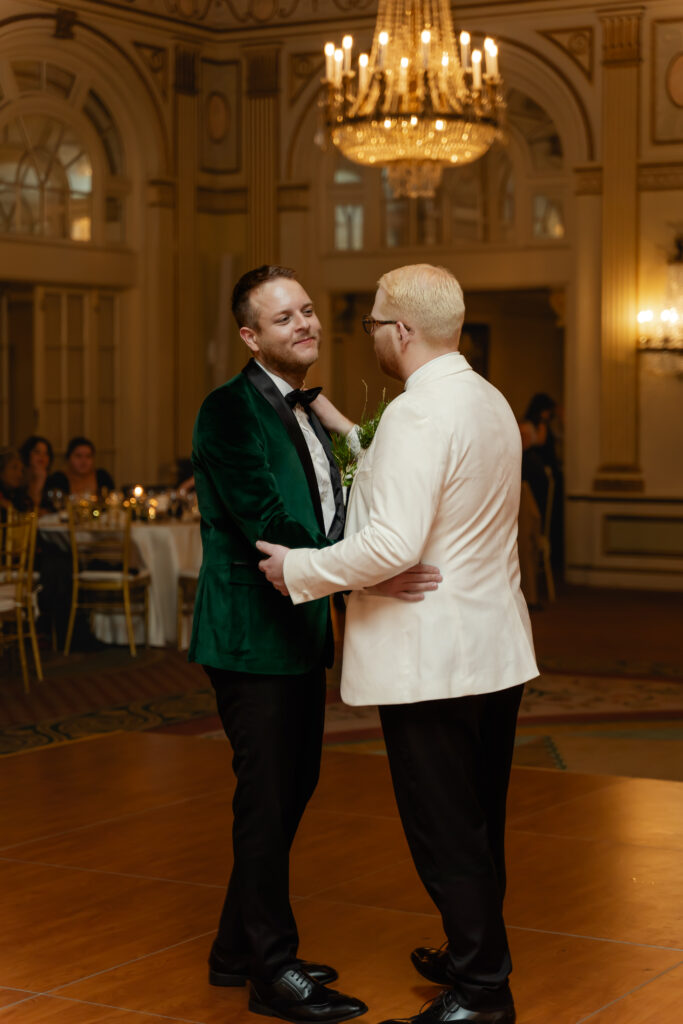 Jared and Matthew share their first dance